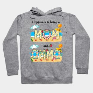 Happiness Is Being A Mom And Amma Summer Beach Happy Mother's Day Hoodie